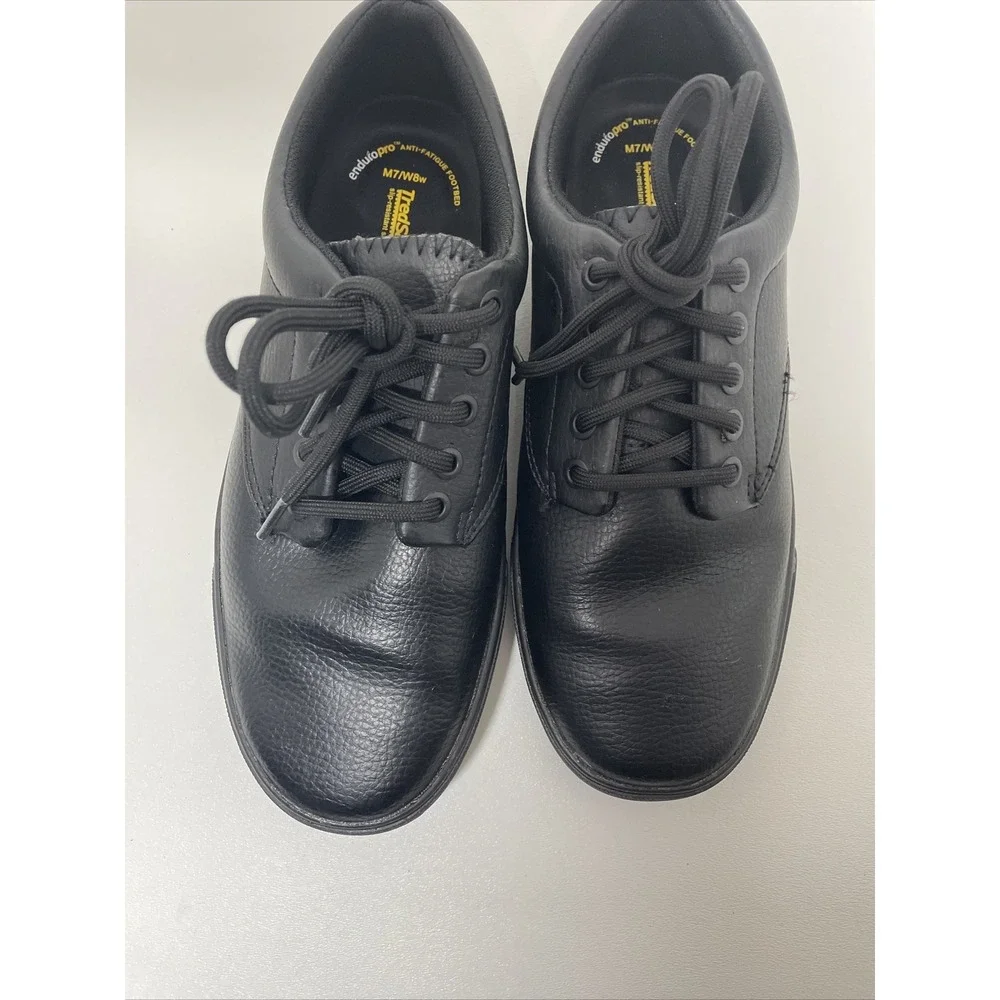 Treadsafe‎ Oxford Slip Resistant Shoes Lace Up Anti Fatigue Black Men's 7 Wm's 8
